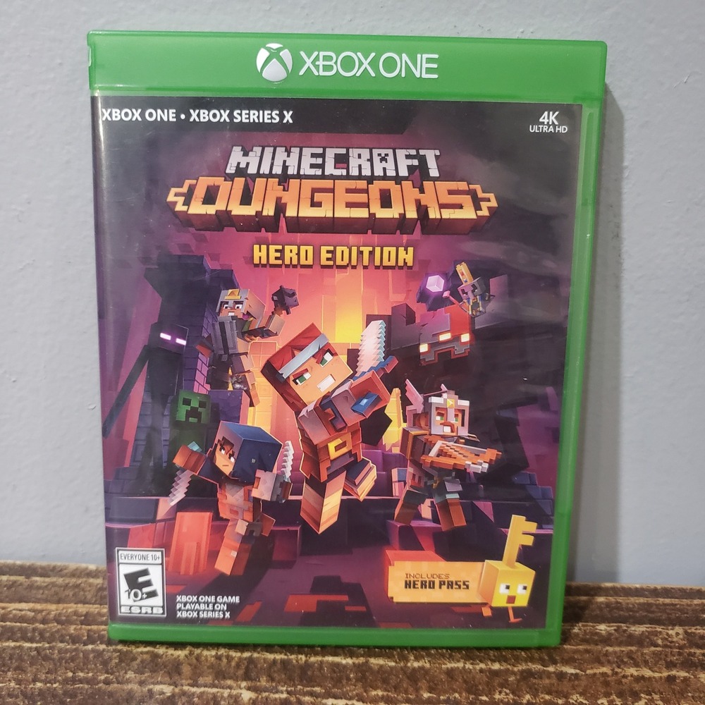 Microsoft Video Game Minecraft Dungeons Hero Edition Xbox One Excellent 4K UHD